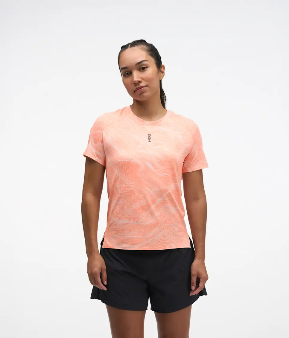Hoka Everyrun Short Sleeve Women's T-shirt - Bog Dog Running