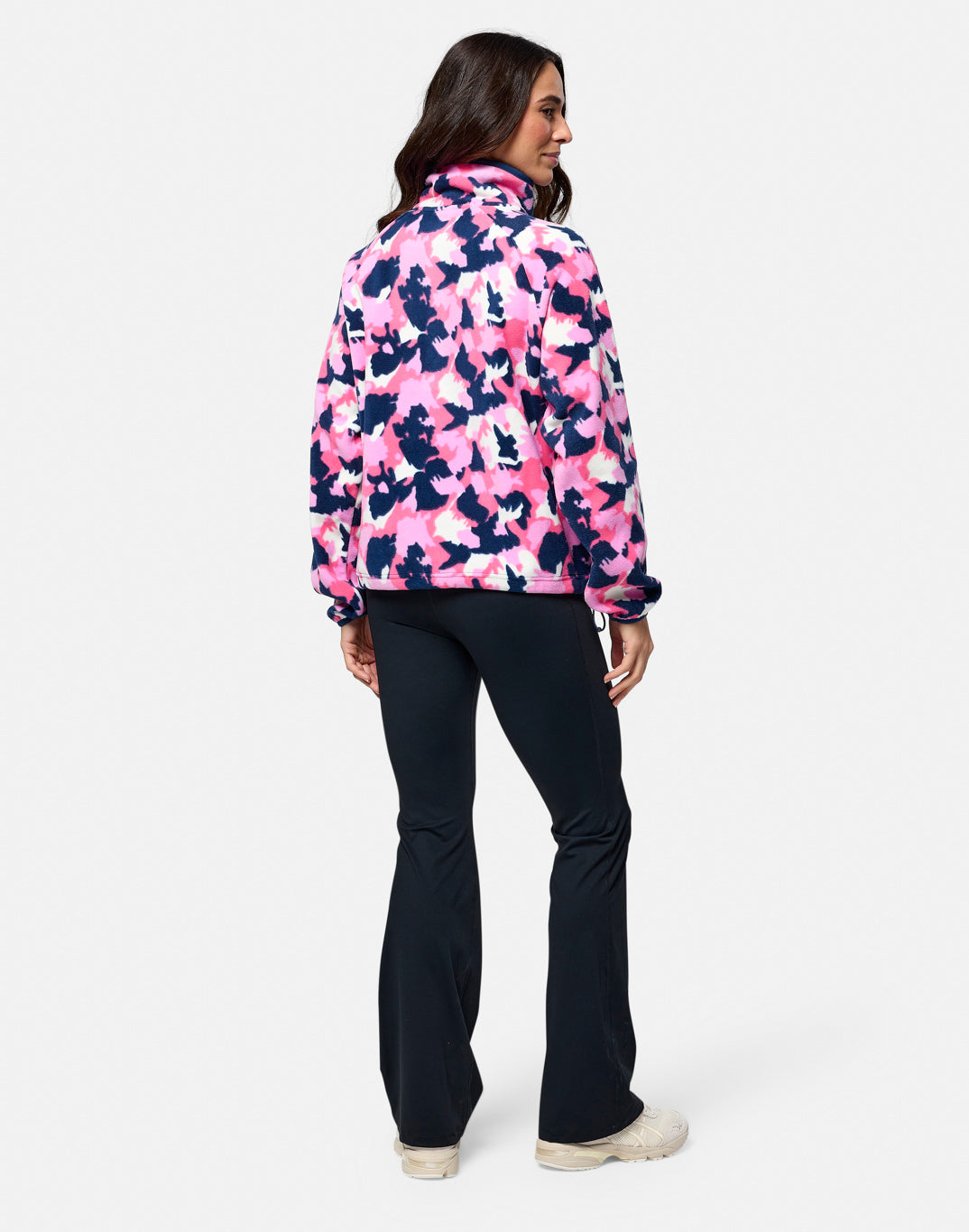 Gym+Coffee Snap Collar Women's Fleece - Bog Dog Running