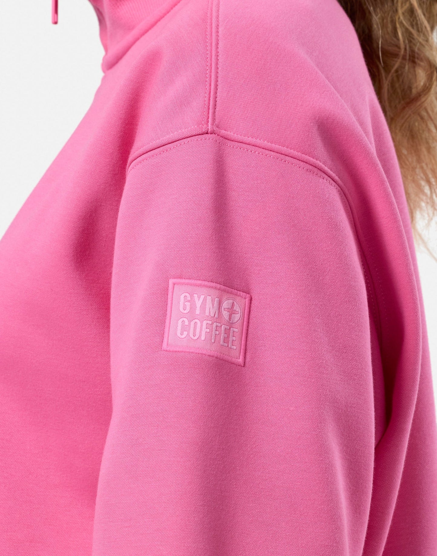 Gym+Coffee Ribbed Quarter Zip Ladies Sweatshirt - Bog Dog Running