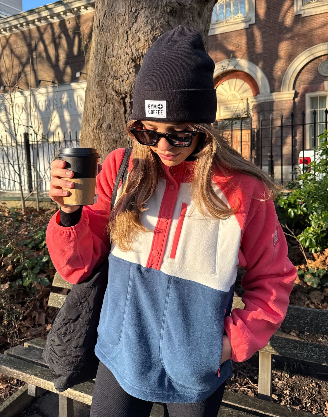 Gym+Coffee Snap Collar Women's Fleece - Bog Dog Running