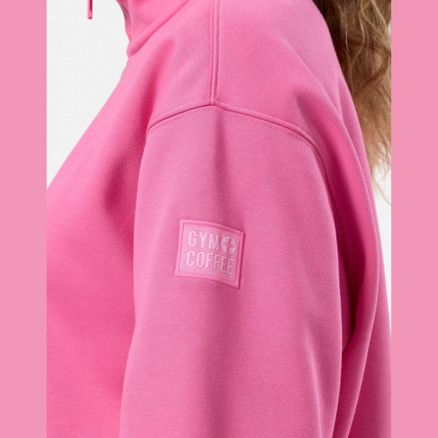 Gym+Coffee Ribbed Quarter Zip Ladies Sweatshirt - Bog Dog Running