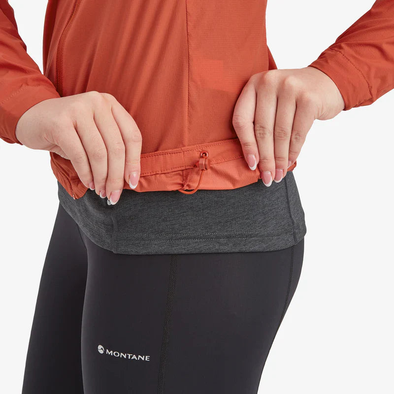 Montane Women's Featherlite Windproof Jacket Bog Dog Running