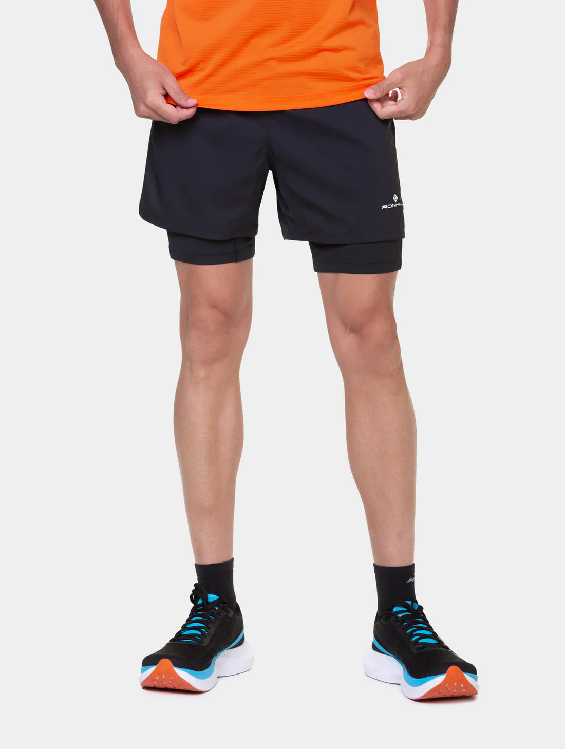 Ronhill Tech Reflect 5" Men's Twin Short - Bog Dog Running