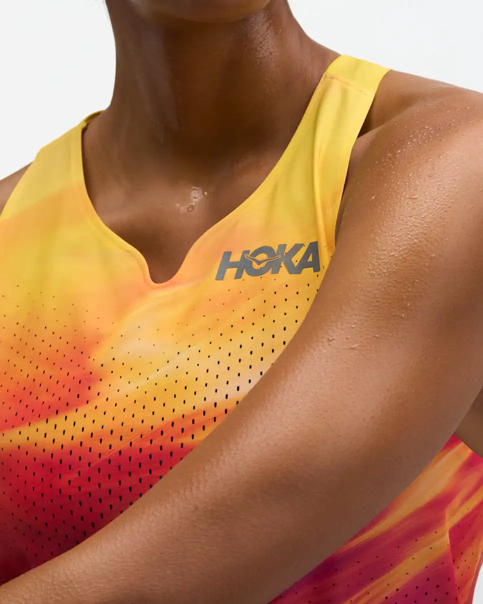 Hoka Race Day Women's Singlet TR PRT - Clothing - Runner's Warehouse