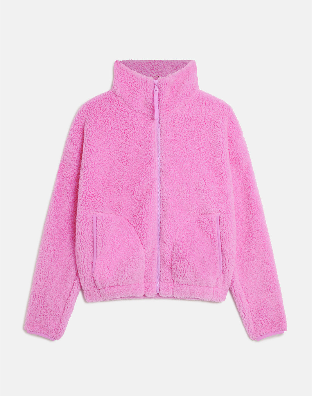 Gym+Coffee Industry High Collar Womens Fleece Jacket - Bog Dog Running