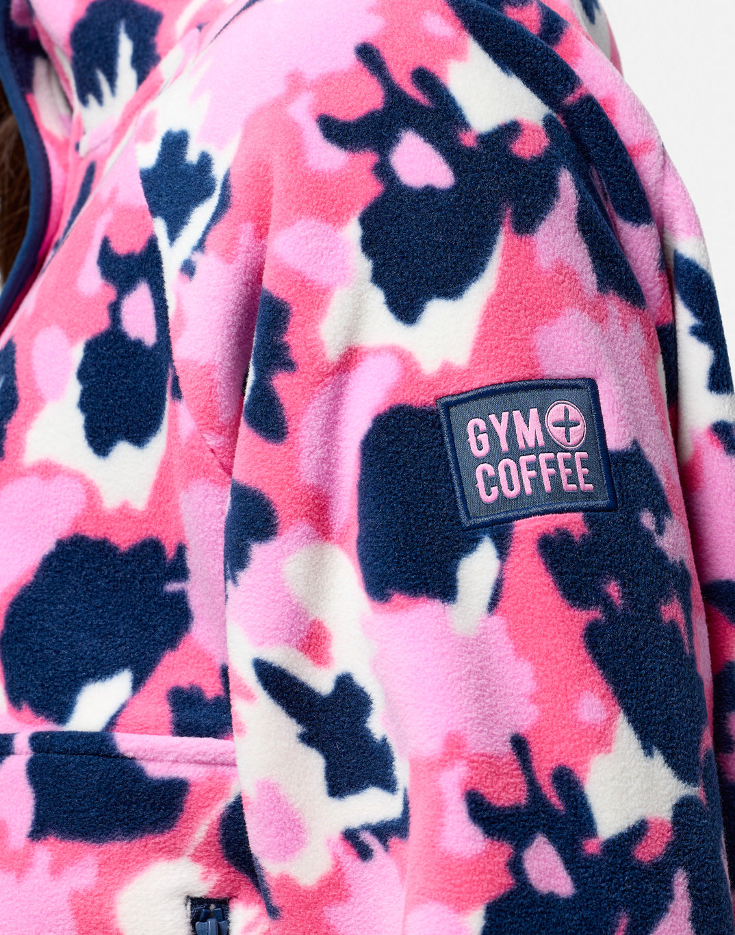 Gym+Coffee Snap Collar Women's Fleece - Bog Dog Running