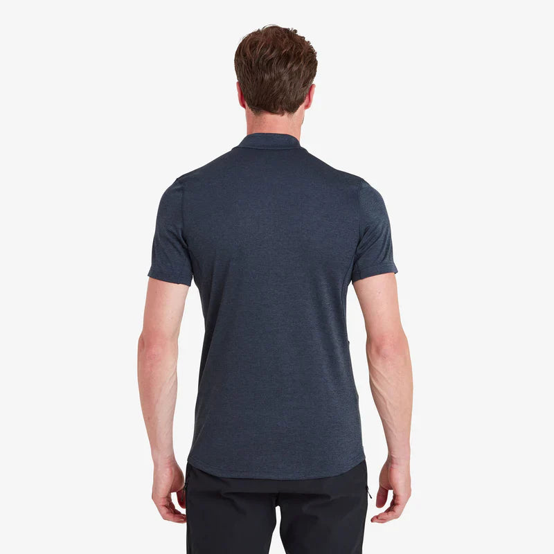 Montane Men's Dart Zip T-Shirt Bog Dog Running