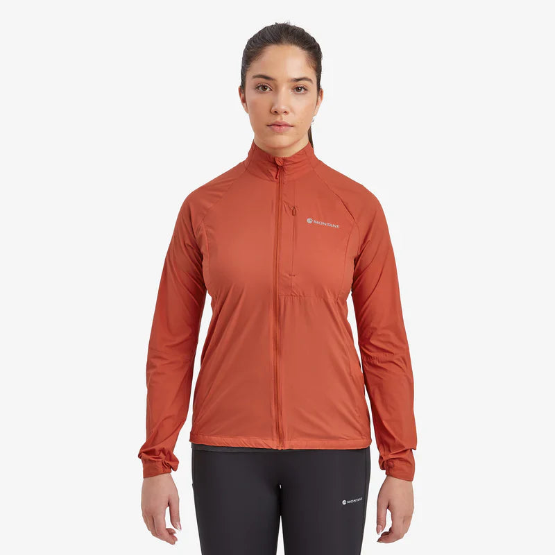 Montane Women's Featherlite Windproof Jacket Bog Dog Running
