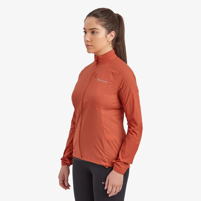 Montane Women's Featherlite Windproof Jacket Bog Dog Running