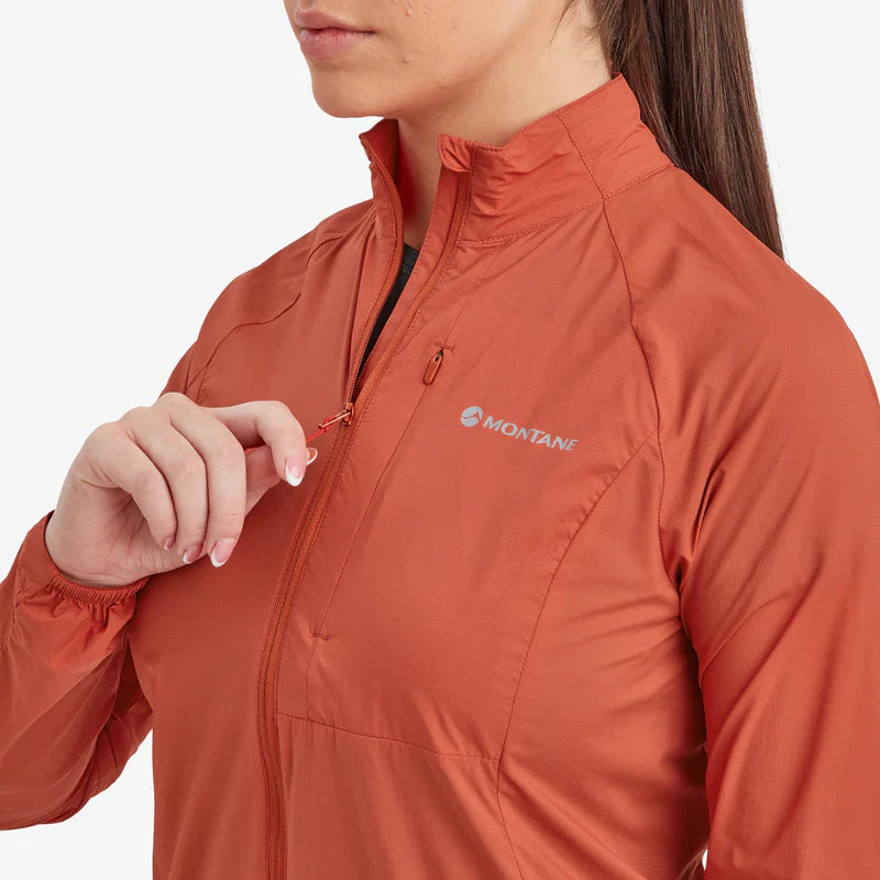 Montane Women's Featherlite Windproof Jacket Bog Dog Running