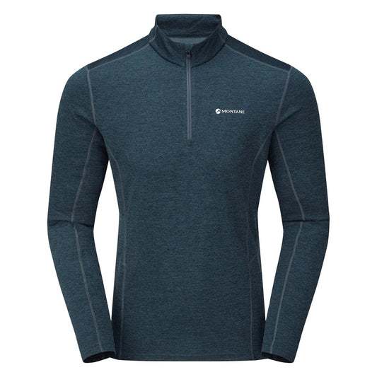 Montane Men's Dart Zip Neck L/S T-Shirt Bog Dog Running