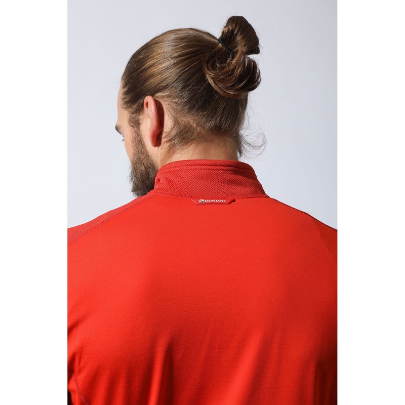 Montane Unisex Iridium Hybrid Pull-On Fleece Jacket Bog Dog Running