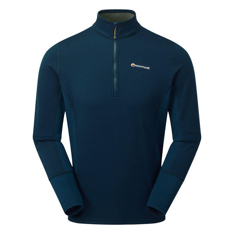 Montane Unisex Iridium Hybrid Pull-On Fleece Jacket Bog Dog Running