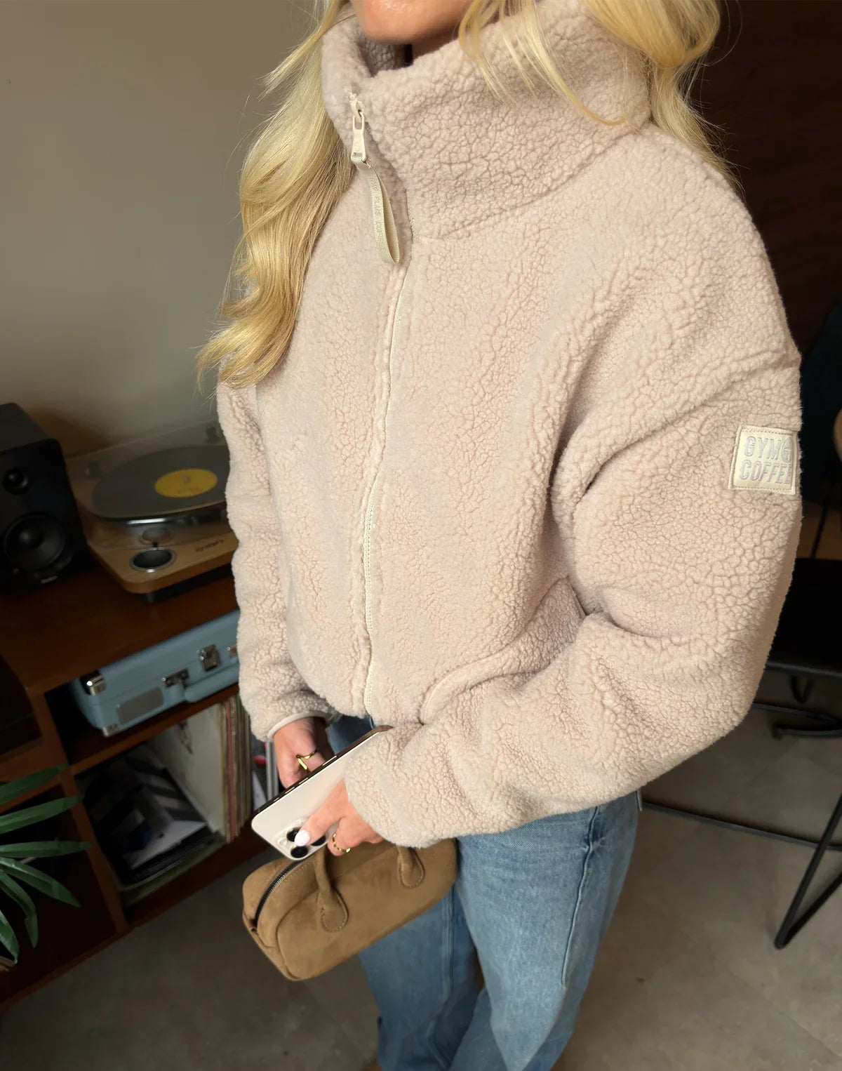 Gym+Coffee Industry High Collar Womens Fleece Jacket - Jackets - Runner's Warehouse