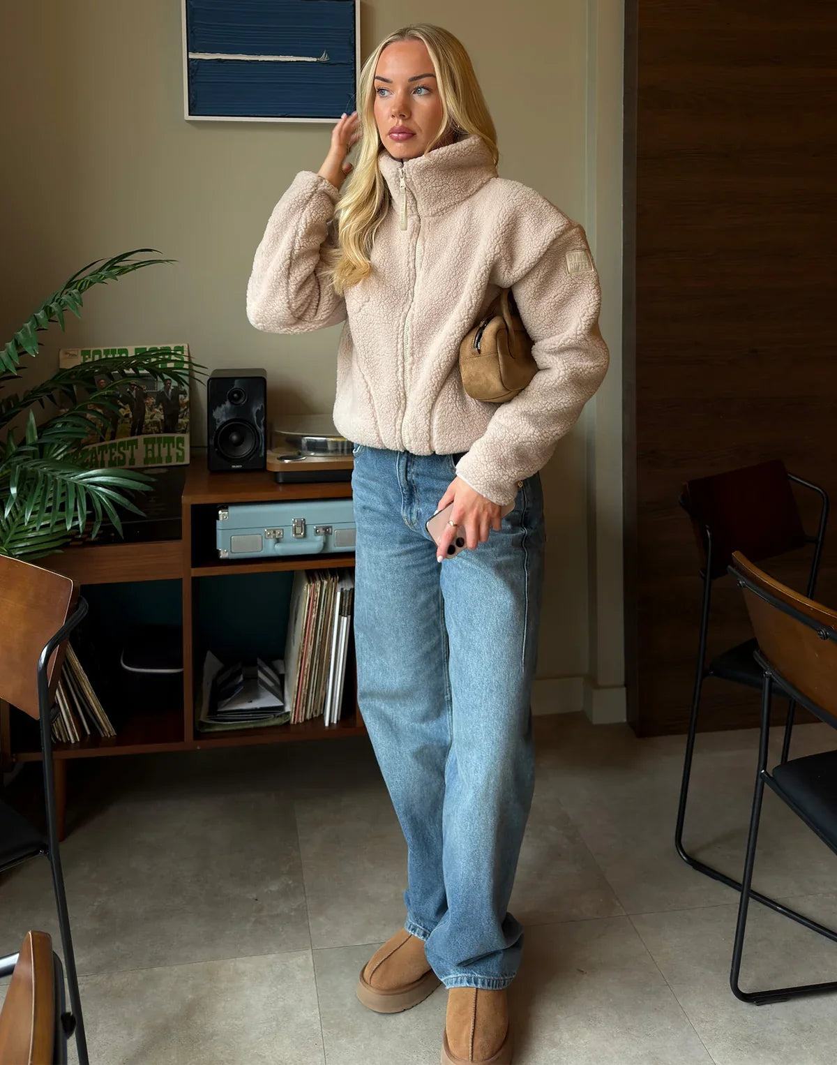 Gym+Coffee Industry High Collar Womens Fleece Jacket - Jackets - Runner's Warehouse