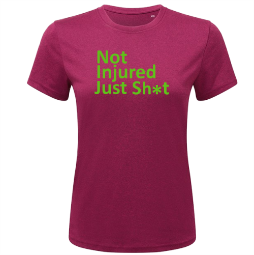 Bog Dog's Own #Notinjuredjustsh*t Women's T-Shirt - Bog Dog Running