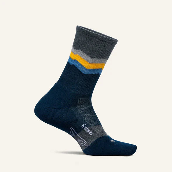 Feetures Merino 10 Max Cushion Mini Crew Sock - Bog Dog Running