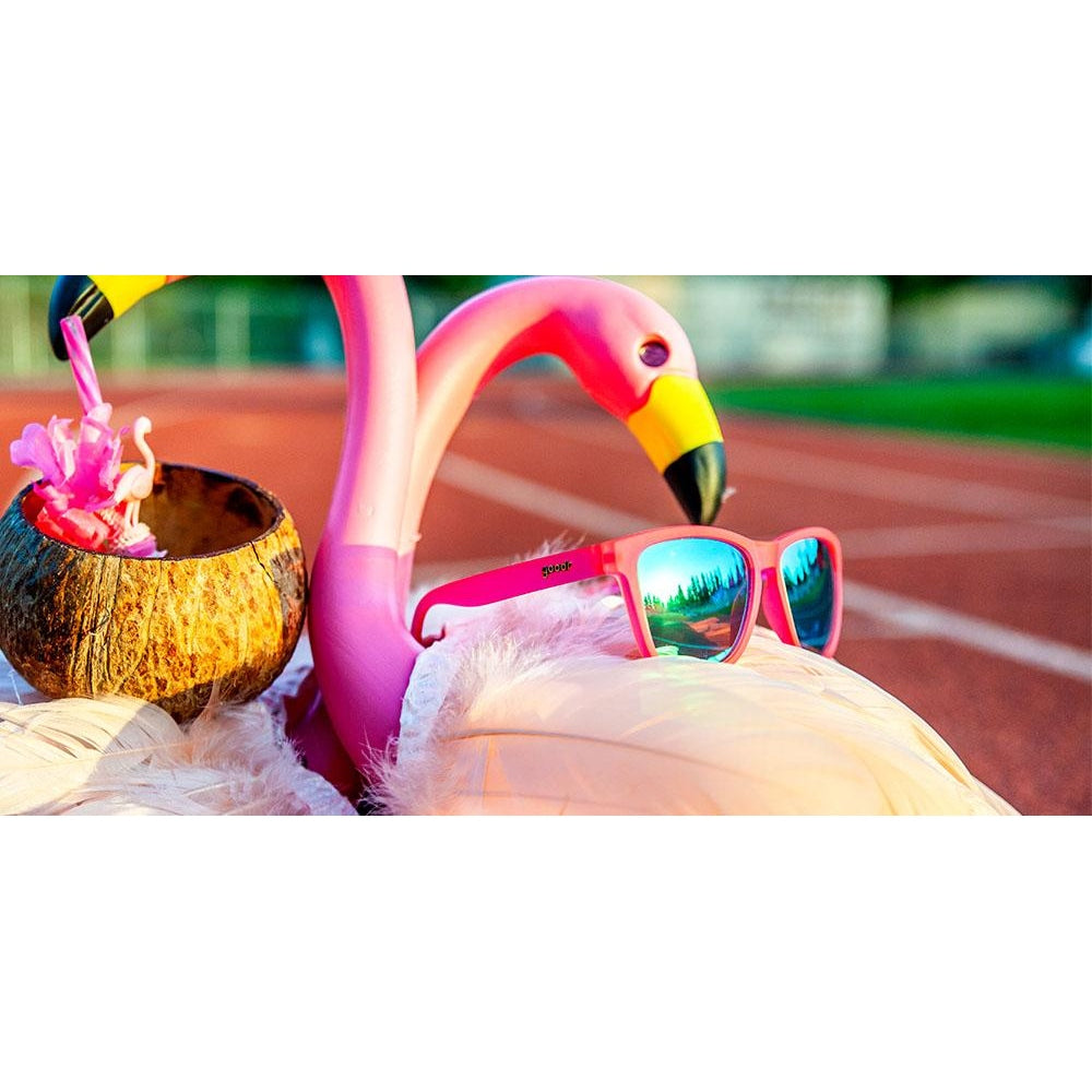 Goodr Flamingo's on a Booze Cruise Sunglasses Goodr