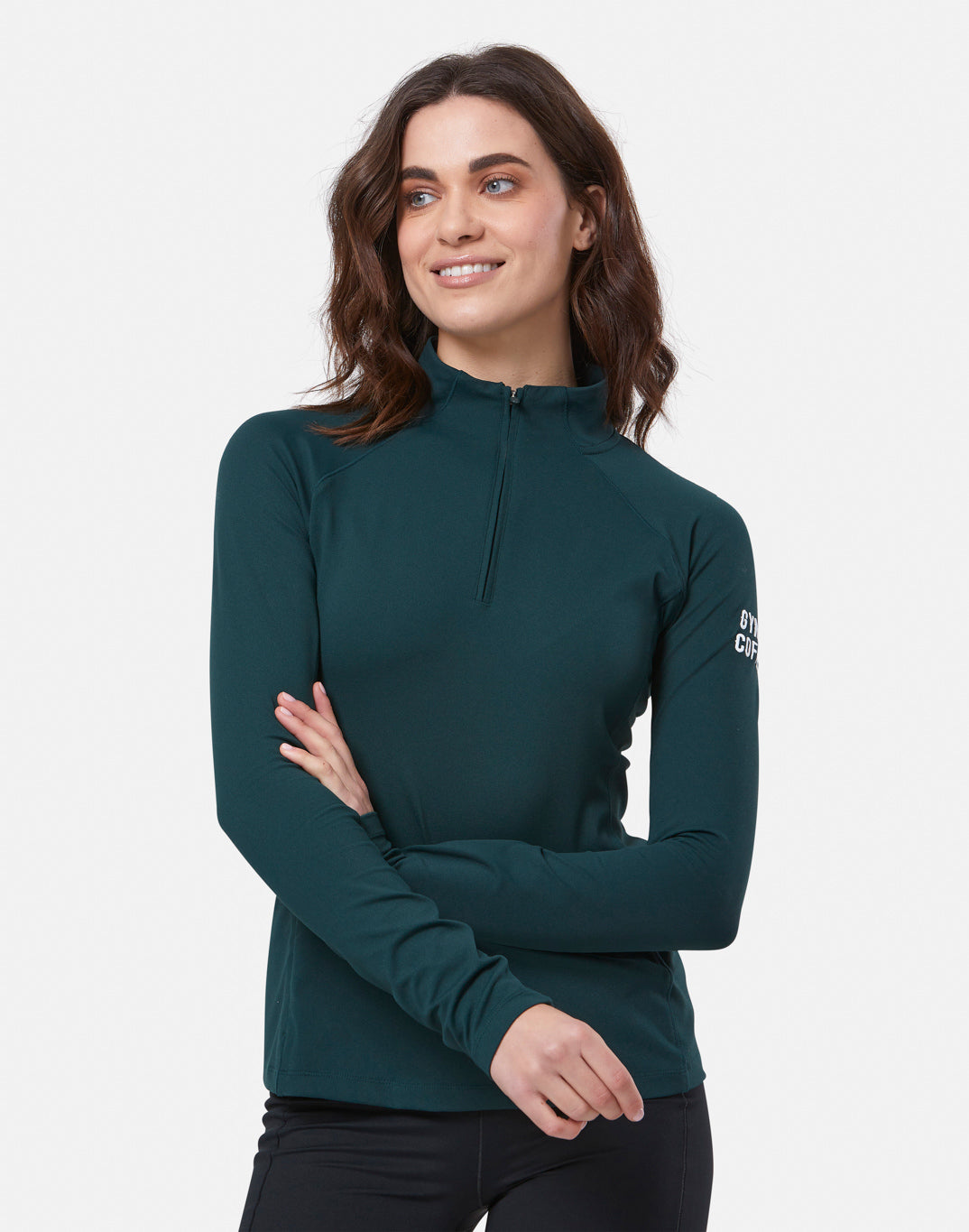 Gym+Coffee Relentless 1/4 Zip Ladies Top - Bog Dog Running
