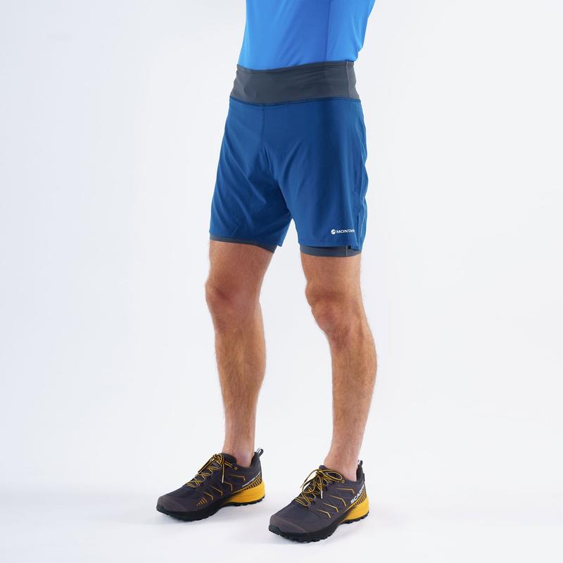 Montane Men's Dragon Twin Skin Shorts Bog Dog Running