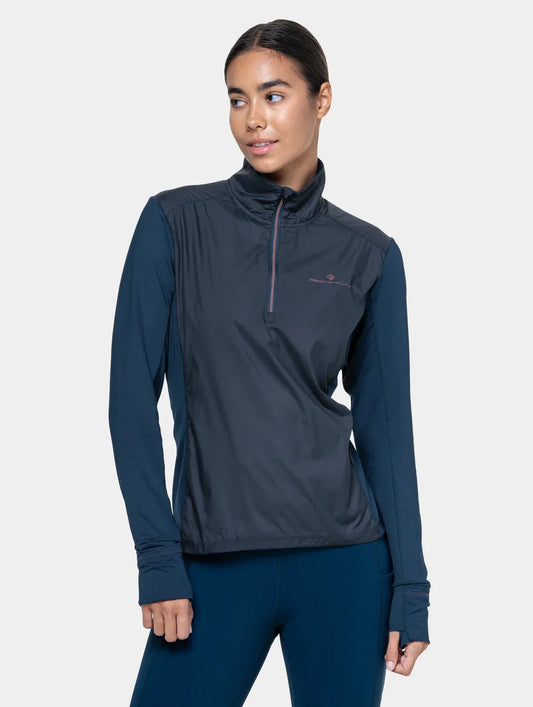 Ronhill Tech Wind-Block Women's 1/2 Zip Jacket - Bog Dog Running