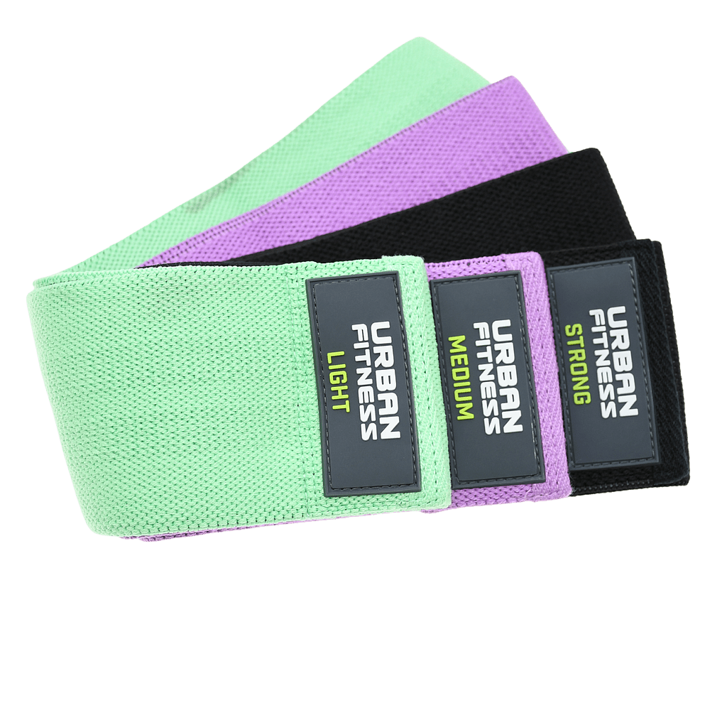 Ubran Fitness Fabric Resistance Bands Loops Set - Bog Dog Running